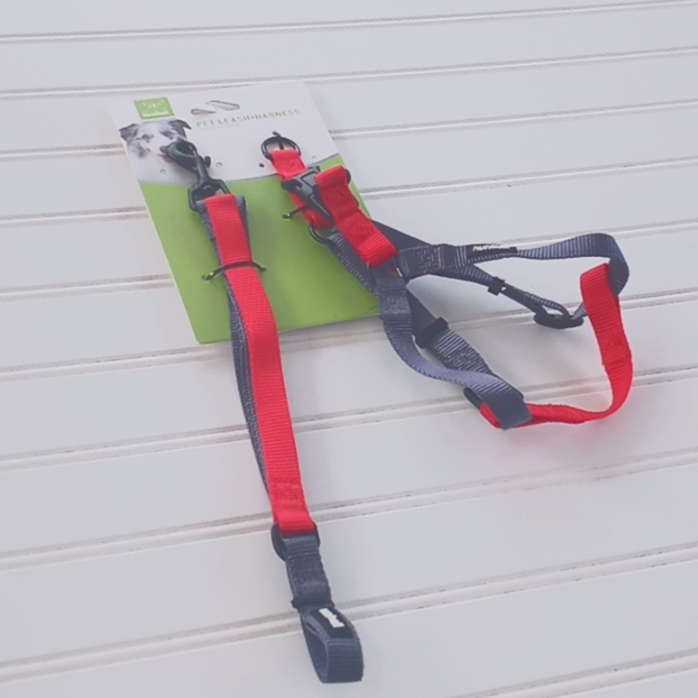 Nunbell Two Tone Nylon Pet Leash & Harness Set